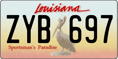 LA license plate ZYB697