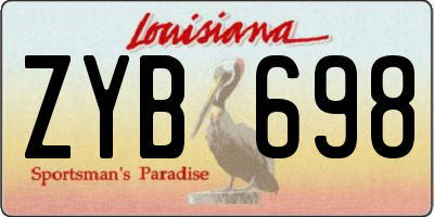 LA license plate ZYB698