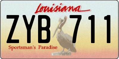 LA license plate ZYB711