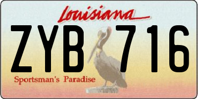 LA license plate ZYB716