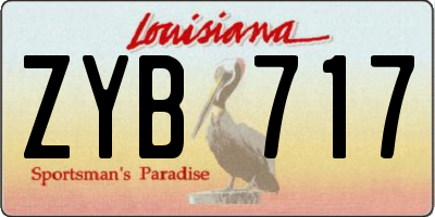 LA license plate ZYB717