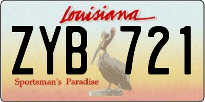 LA license plate ZYB721