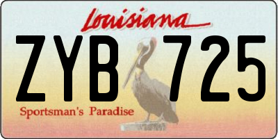 LA license plate ZYB725