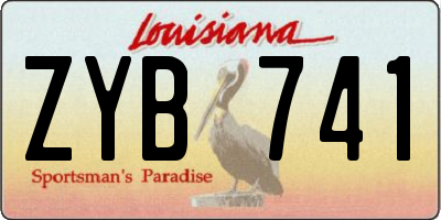 LA license plate ZYB741