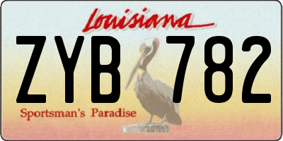 LA license plate ZYB782