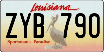 LA license plate ZYB790