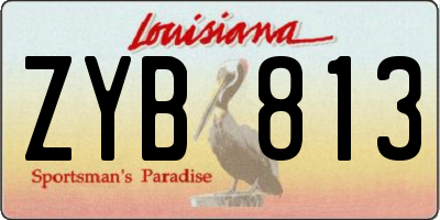 LA license plate ZYB813