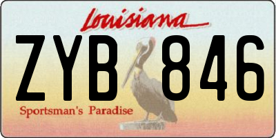 LA license plate ZYB846