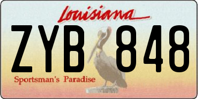 LA license plate ZYB848