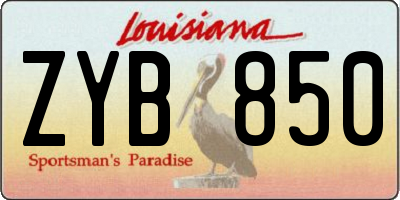 LA license plate ZYB850