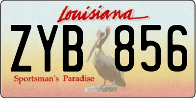 LA license plate ZYB856
