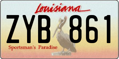 LA license plate ZYB861