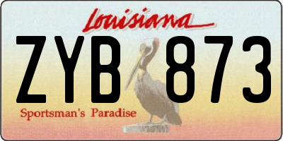 LA license plate ZYB873