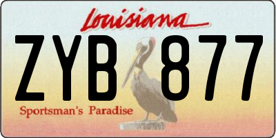 LA license plate ZYB877