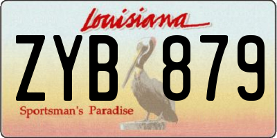 LA license plate ZYB879