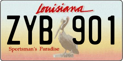 LA license plate ZYB901