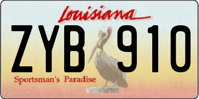 LA license plate ZYB910