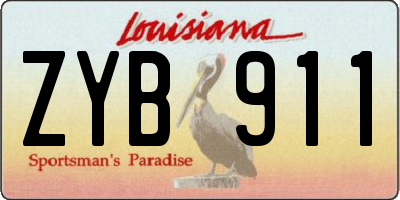 LA license plate ZYB911