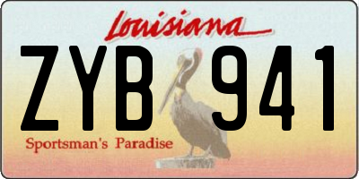 LA license plate ZYB941