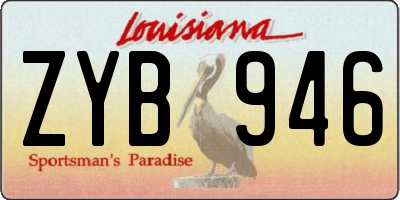 LA license plate ZYB946