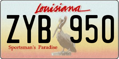 LA license plate ZYB950