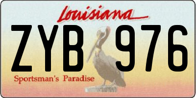LA license plate ZYB976