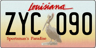 LA license plate ZYC090