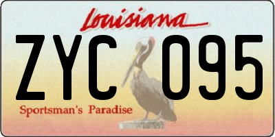 LA license plate ZYC095