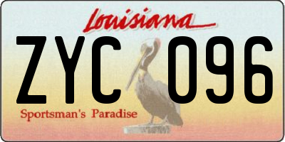 LA license plate ZYC096