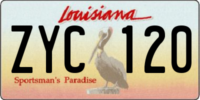 LA license plate ZYC120