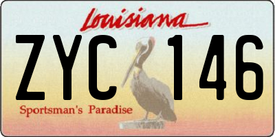 LA license plate ZYC146