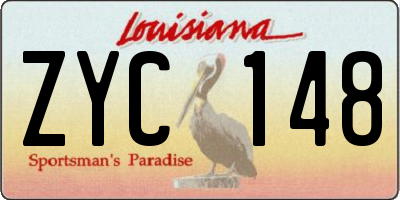 LA license plate ZYC148