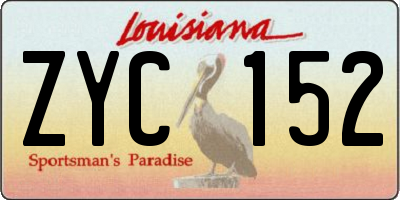 LA license plate ZYC152