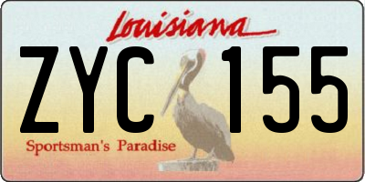LA license plate ZYC155