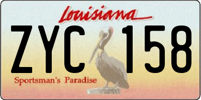 LA license plate ZYC158