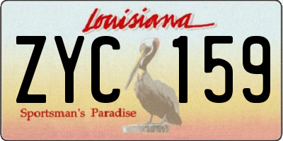 LA license plate ZYC159