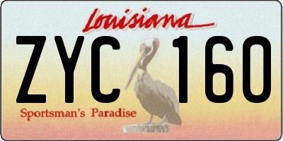 LA license plate ZYC160