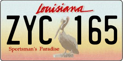 LA license plate ZYC165