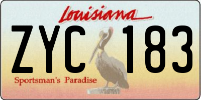 LA license plate ZYC183