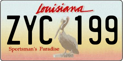 LA license plate ZYC199