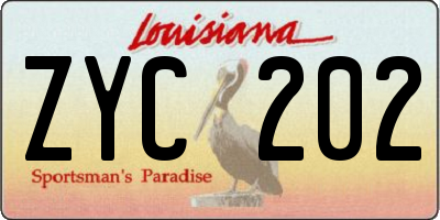 LA license plate ZYC202