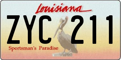 LA license plate ZYC211