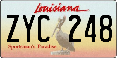 LA license plate ZYC248