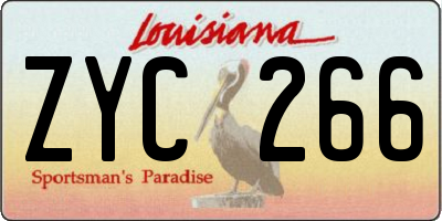 LA license plate ZYC266