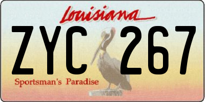 LA license plate ZYC267