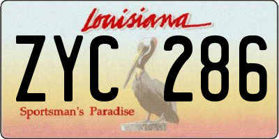 LA license plate ZYC286