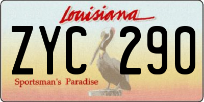 LA license plate ZYC290