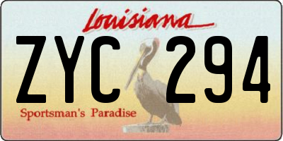 LA license plate ZYC294