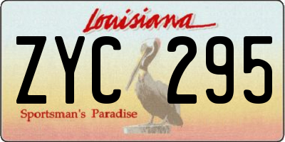 LA license plate ZYC295