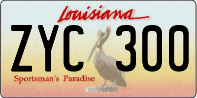 LA license plate ZYC300